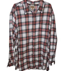 Foundry Supply Co. Super Soft Plaid Button Up Shirt Mens 4XLT